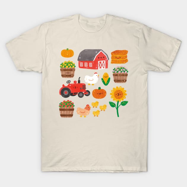 Chicken Farm T-Shirt by Figberrytea